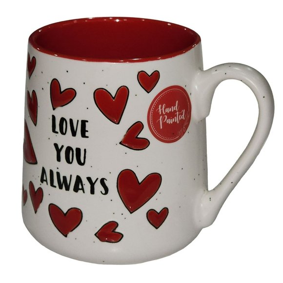 Sheffield Home Red Hearts Ceramic Coffee Mug‎  Love You Always 16oz - Picture 9 of 16